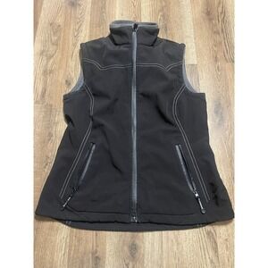 Roper Vest, Men's Size Large, Black Gray, Full Zip, Sweater, Zip Front Pockets